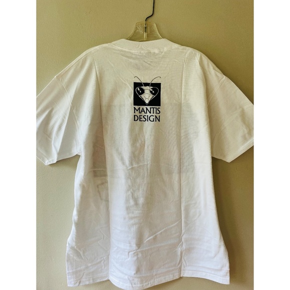 Lee Vintage Sz L 90s Cotton Cartoon White Crew Neck Tee Shirt NEW‎ Pullover - Picture 5 of 6